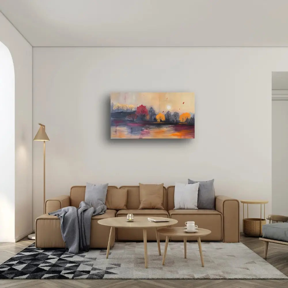 ’Autumn’s Gentle Serenade’ 20’’ x 36’’ x 1.5’’ Original Mixed Media Oil Painting $650 painting