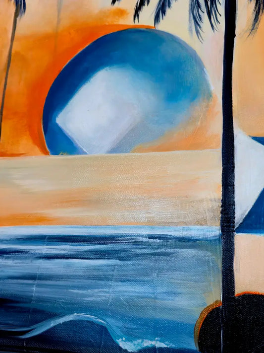 ’Sunset Reverie’ 24’’ x 36’’ Original Mixed Media Oil Painting $800 painting