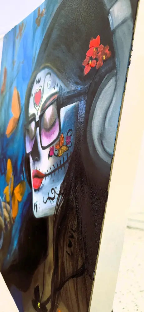 ’The Song that Reminds Me’ Original Mixed media oil painting. 20’’x16’’x1.5’’ $65 painting