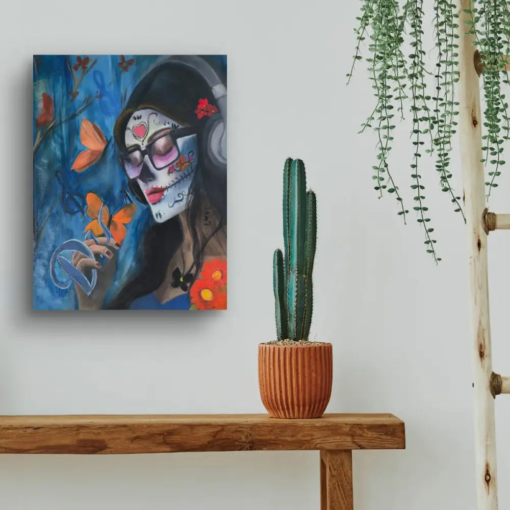 ’The Song that Reminds Me’ Original Mixed media oil painting. 20’’x16’’x1.5’’ $65 painting