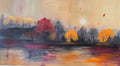 ’Autumn’s Gentle Serenade’ 20’’ x 36’’ x 1.5’’ Original Mixed Media Oil Painting $650 painting