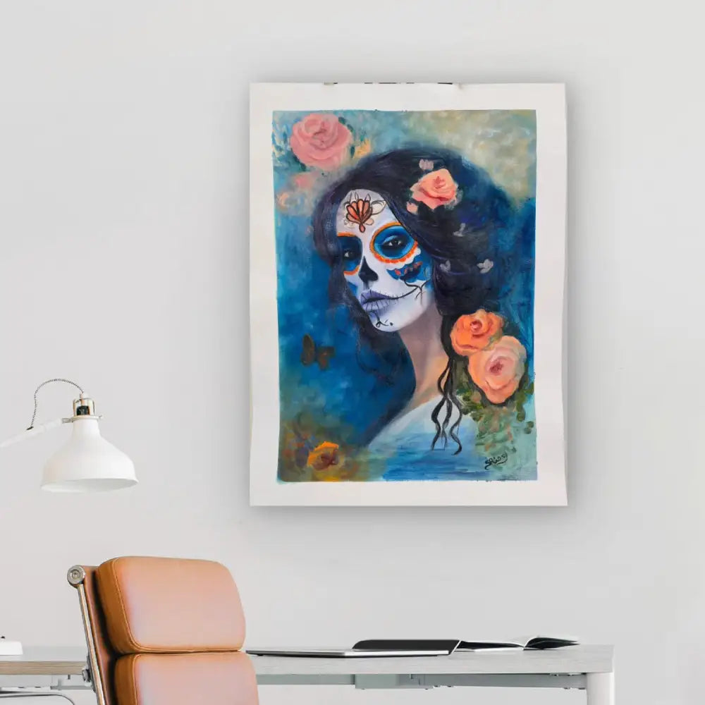 ’Beauty Beyond the Veil’ 30’’ x 22’’ Original Mixed Media Oil Painting on 140lb/300 GSM Cotton Paper $85 painting