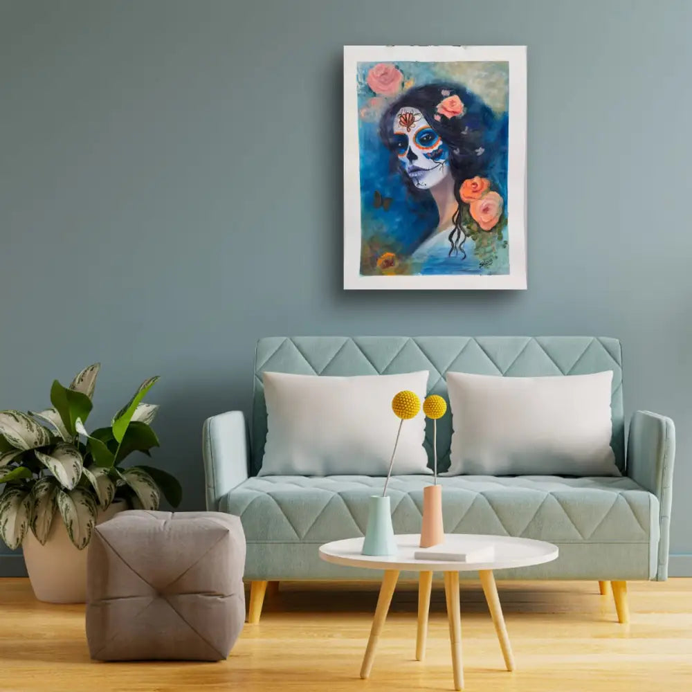 ’Beauty Beyond the Veil’ 30’’ x 22’’ Original Mixed Media Oil Painting on 140lb/300 GSM Cotton Paper $85 painting