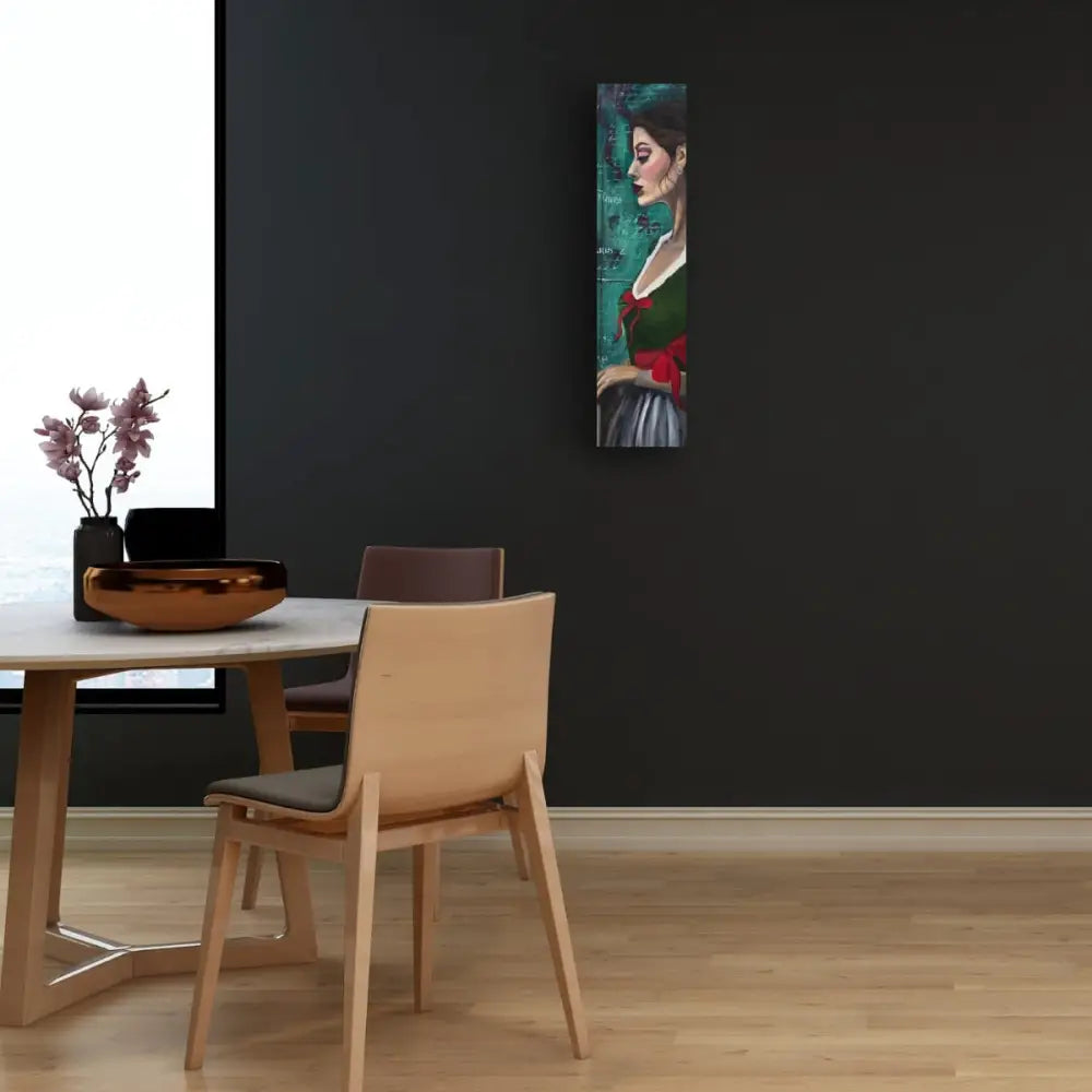 ’Belle’ Original mixed media oil painting 40’’x10’’x2.5’’ $200 painting