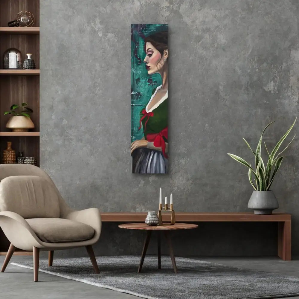 ’Belle’ Original mixed media oil painting 40’’x10’’x2.5’’ $200 painting