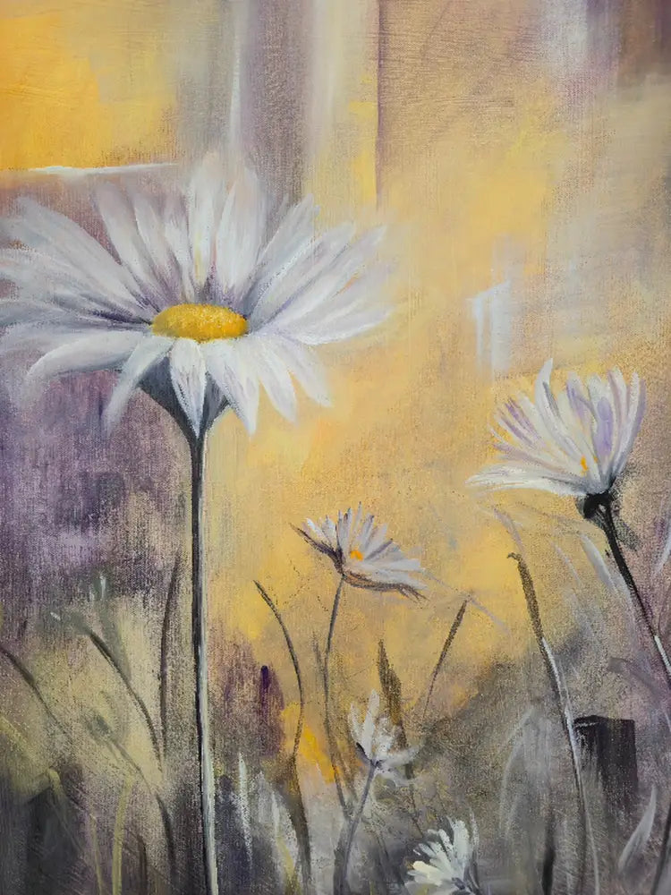 ’Delightful Daisies’ Original Mixed Media Oil Painting $750 painting