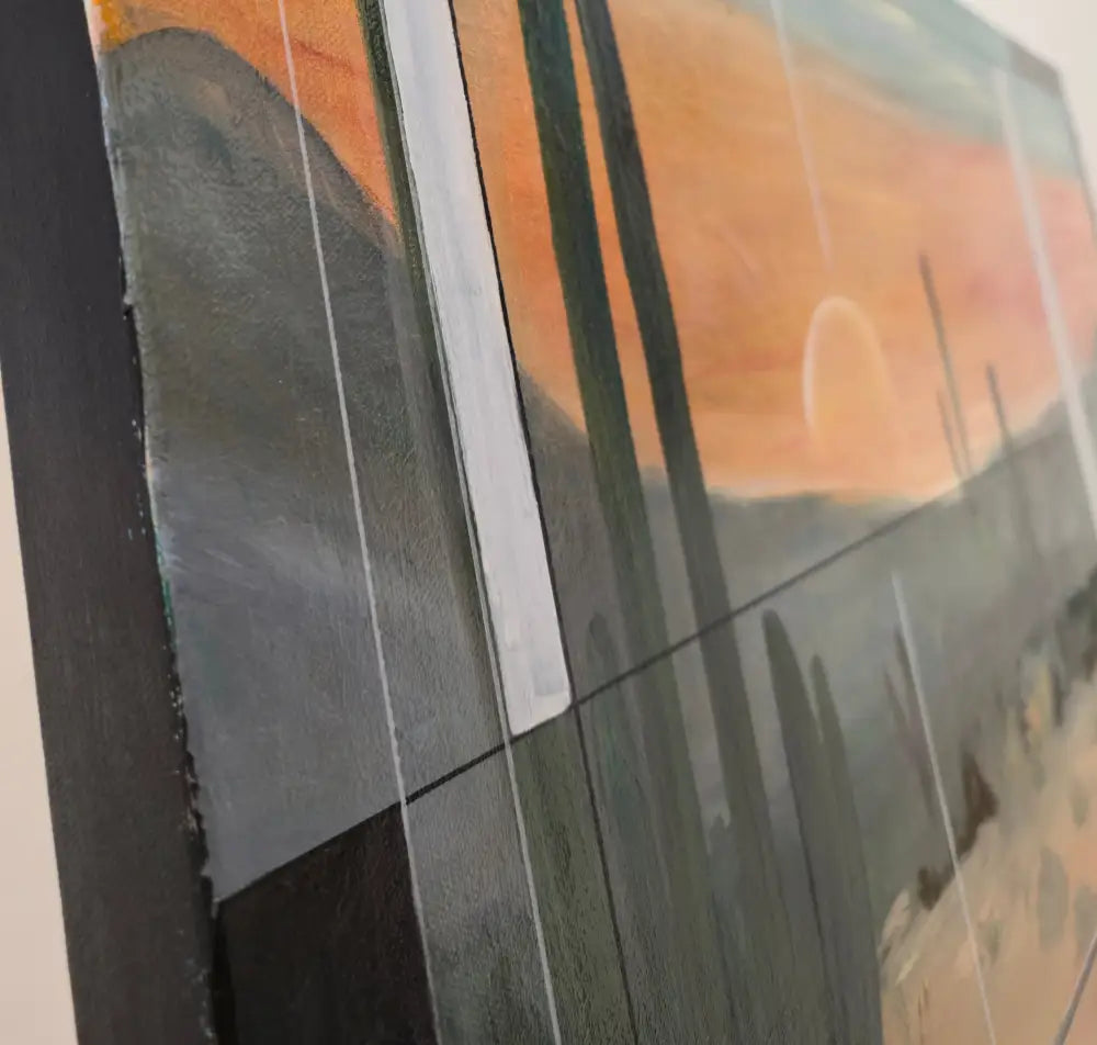 ’Desert Solitude’ Original mixed media oil painting $650 painting