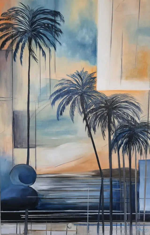 ’Dreamscape Palms’ Original mixed media oil painting. $950 painting