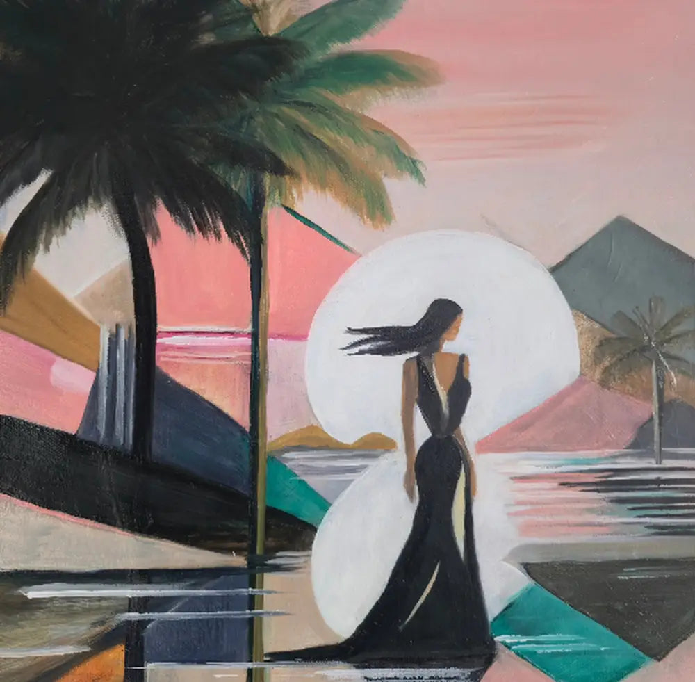 ’Dreamy Dusk’ Original Mixed media oil painting. 12x12x1.5 $40 painting