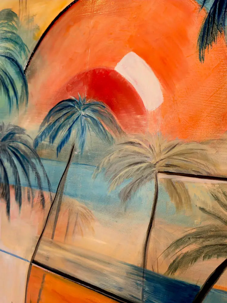 ’Elysian Sunset’ Original mixed media oil painting 36’’x24’’x1.5’’ cradled Gesso Board $950 painting