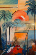 ’Elysian Sunset’ Original mixed media oil painting 36’’x24’’x1.5’’ cradled Gesso Board $950 painting