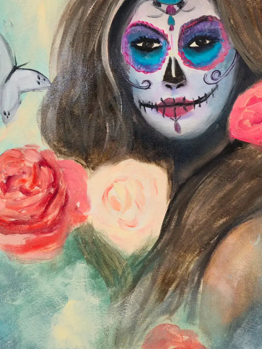 ’Embracing the Cycle’ 30’’x22’’ Original mixed media oil painting on 140lb/300 GSM cotton Paper $75 painting