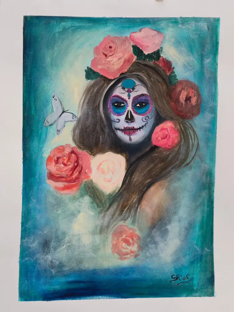 ’Embracing the Cycle’ 30’’x22’’ Original mixed media oil painting on 140lb/300 GSM cotton Paper $75 painting