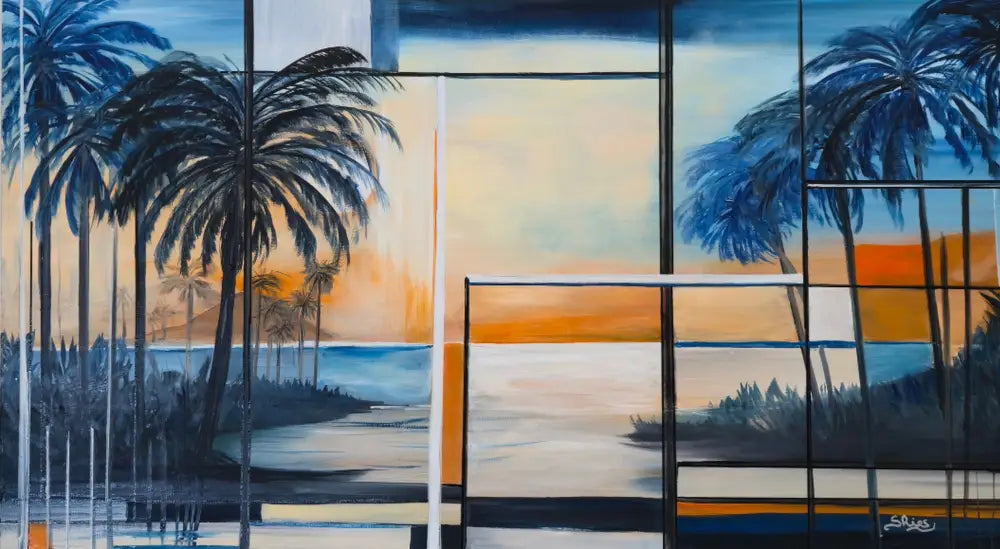 ’Fragments of Paradise’ Original mixed media oil painting $500 painting