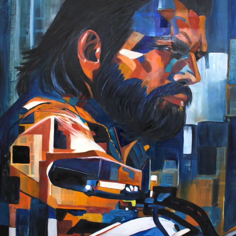 ’Freedom Ride ’ 36x36x1.5 Original Mixed Media oil painting $3888 painting