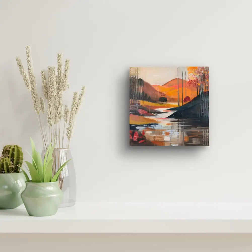 ’Journey Through Autumn’ Original Mixed Media oil painting ’11x14’’x1.5’’ $35 painting