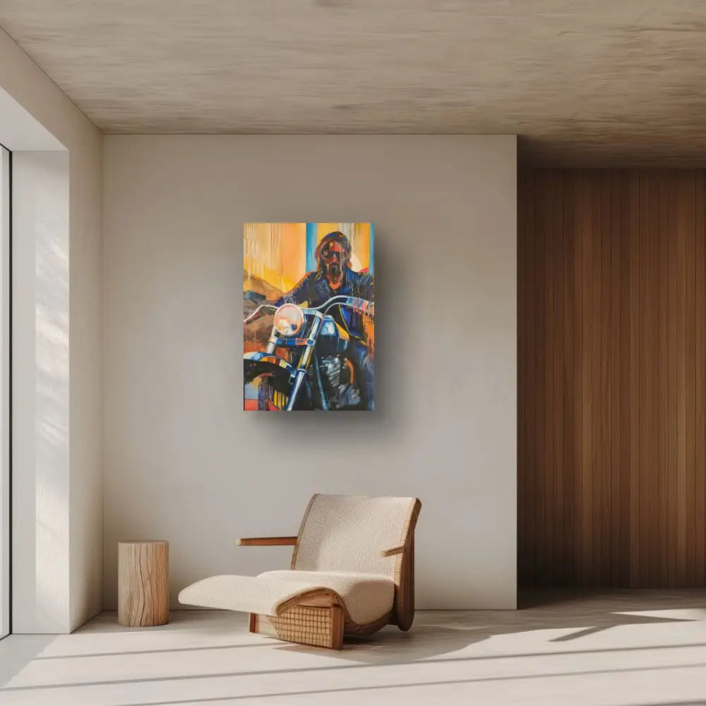 ’Keeping The Rubber Side Down’ 36’’x 28 x 2.5’’ Original Mixed Media Oil painting $3024 painting