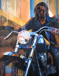 ’Keeping The Rubber Side Down’ 36’’x 28 x 2.5’’ Original Mixed Media Oil painting $3024 painting
