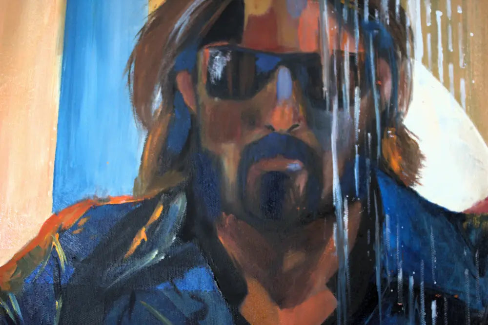 ’Keeping The Rubber Side Down’ 36’’x 28 x 2.5’’ Original Mixed Media Oil painting $3024 painting