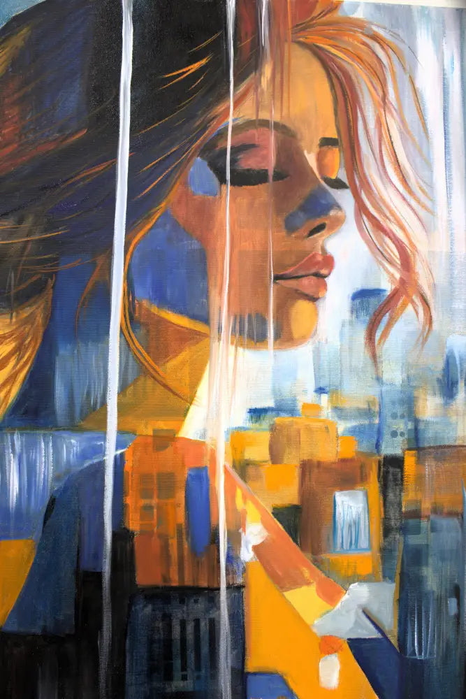 ’Layers of Thought’ 24’’x30’’x2.5’’ Original mixed media oil painting $2160 painting