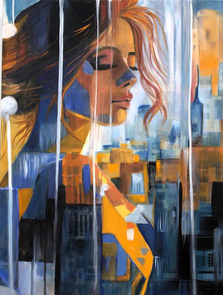 ’Layers of Thought’ 24’’x30’’x2.5’’ Original mixed media oil painting $2160 painting