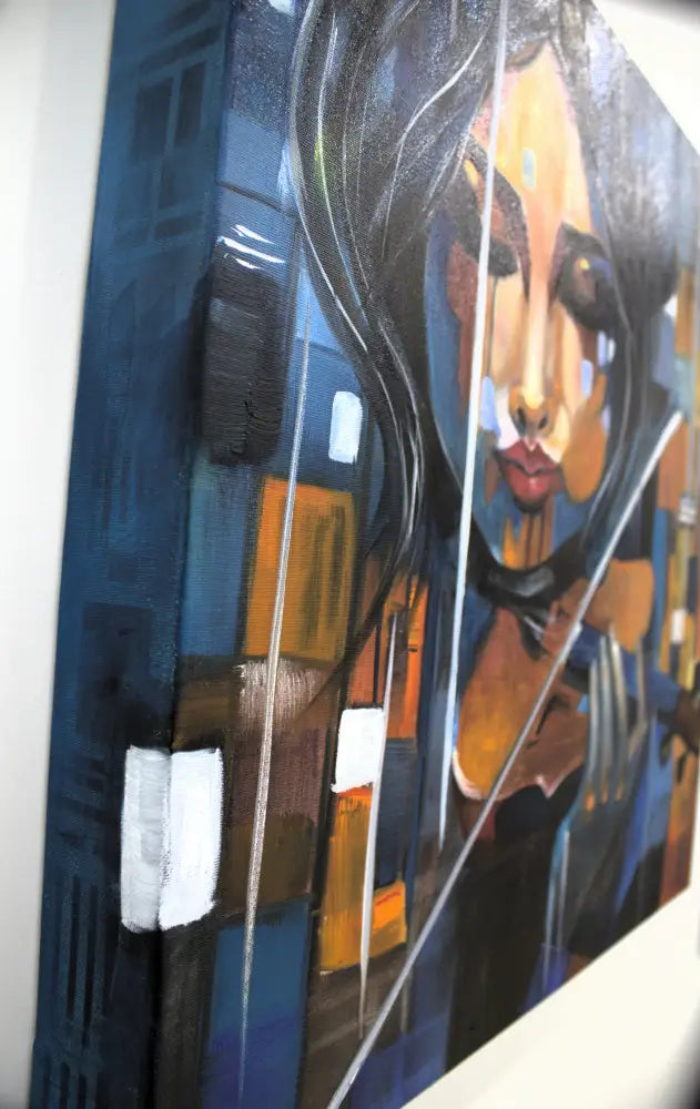 ’Melodic Introspection’ 22x22x2.5 Original mixed media oil painting $1452 painting