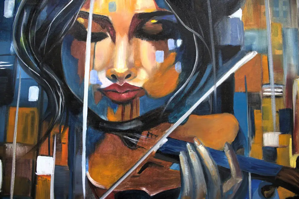 ’Melodic Introspection’ 22x22x2.5 Original mixed media oil painting $1452 painting