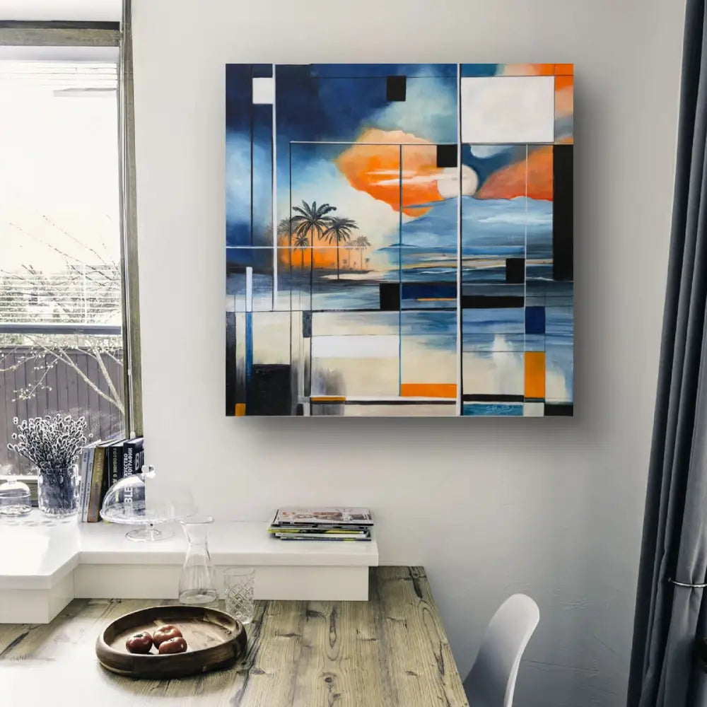 ’Modern Serenity’ Original Mixed Media Oil on 30’’x 30’’x 2’’ cradled Gesso Panel Board $1100 painting