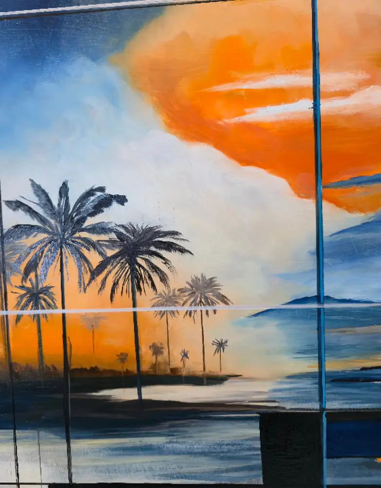 ’Modern Serenity’ Original Mixed Media Oil on 30’’x 30’’x 2’’ cradled Gesso Panel Board $1100 painting