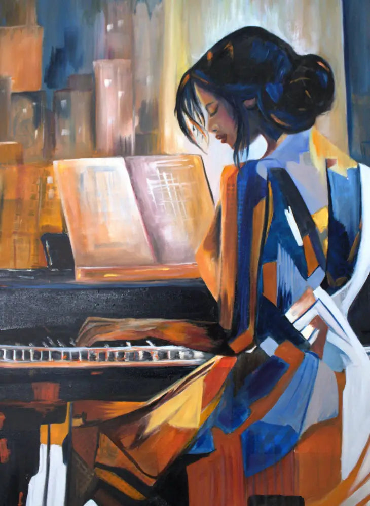 ’Musical Cadence’ Original mixed media oil painting 21’’x28’’x2.5’’ $1764 painting