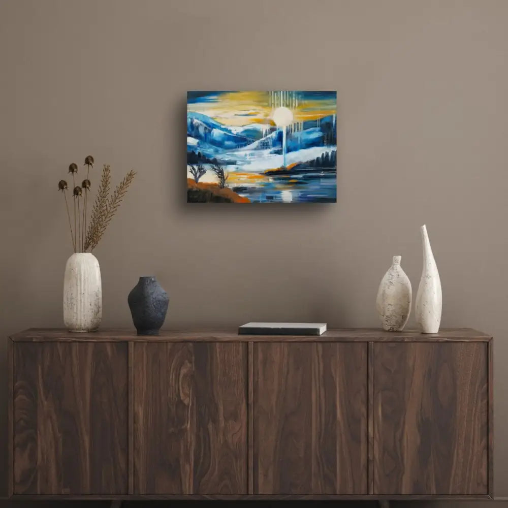 ’Serene Reflections’ Original mixed media oil painting 11’’x14’’x 1.5 $35 painting