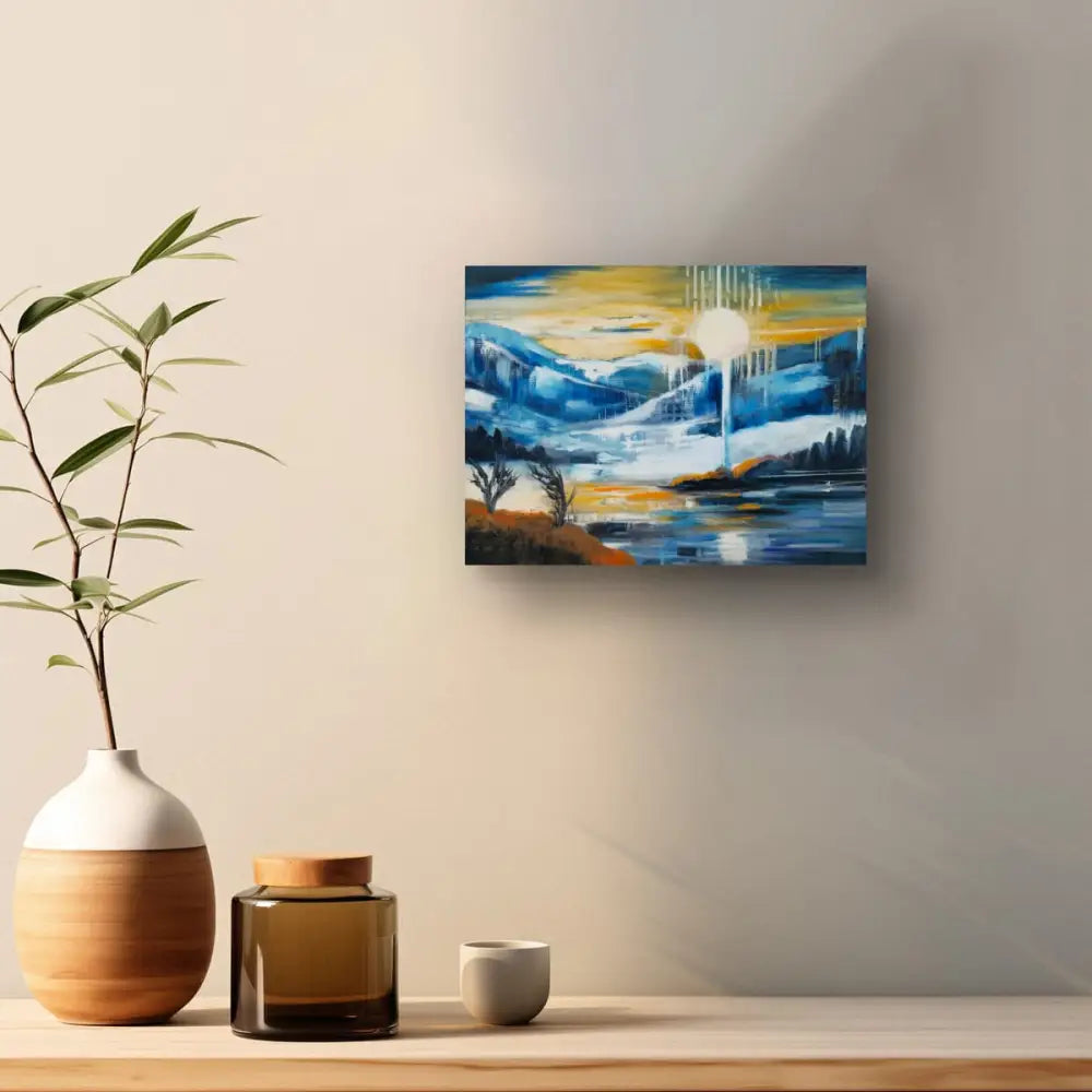 ’Serene Reflections’ Original mixed media oil painting 11’’x14’’x 1.5 $35 painting