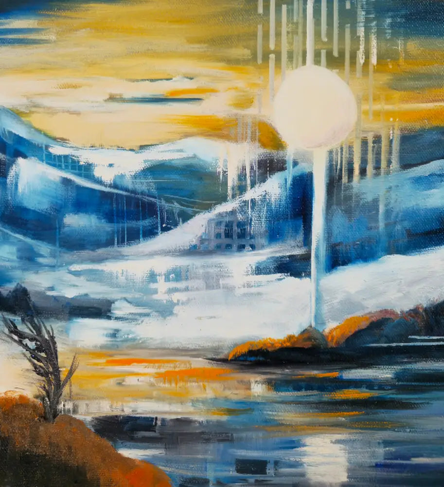 ’Serene Reflections’ Original mixed media oil painting 11’’x14’’x 1.5 $35 painting