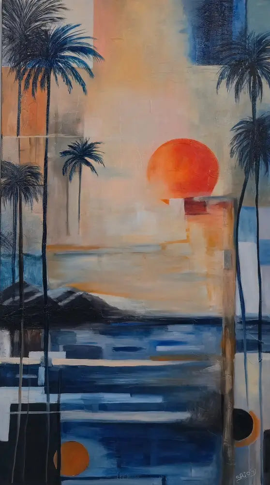 ’Serenity at Sunset’ Original Mixed media oil painting. $2000 painting