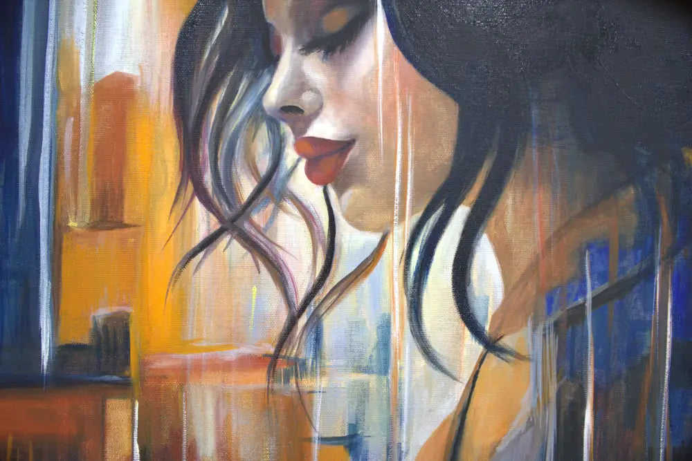 ’Silent Reflections’ 24’’x30’’x2.5’’ Original mixed media oil painting $2160 painting