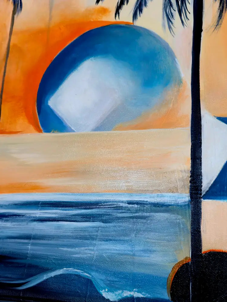 ’Sunset Reverie’ 24’’ x 36’’ Original Mixed Media Oil Painting $800 painting