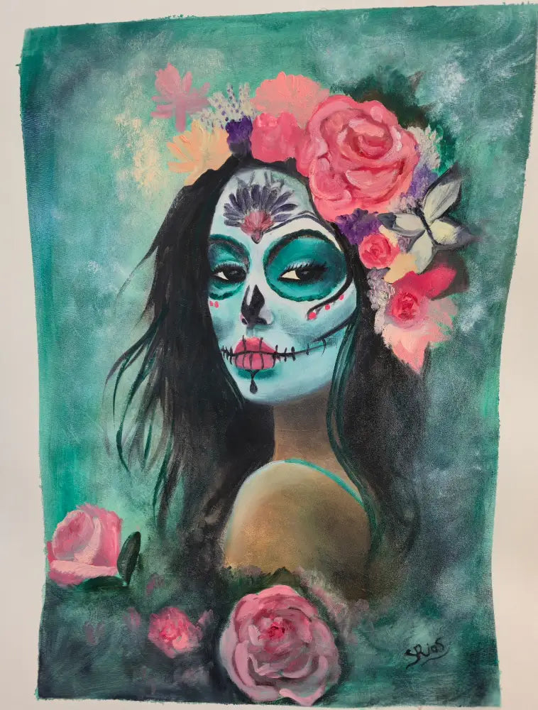 ’The Allure’ 30’’x22’’ Original mixed media oil painting on 140lb/300 GSM cotton Paper $75 painting