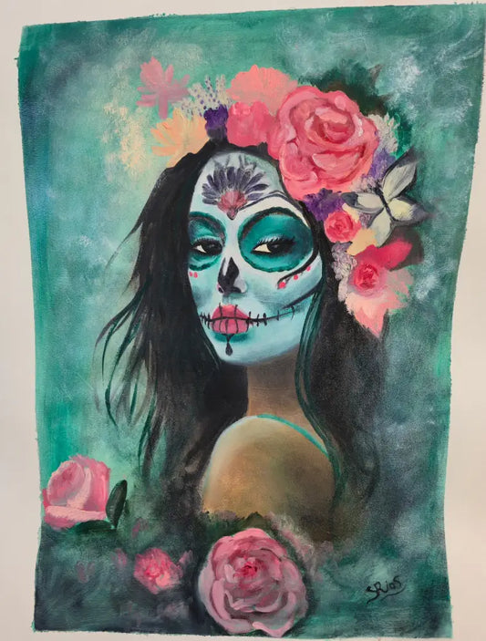 ’The Allure’ 30’’x22’’ Original mixed media oil painting on 140lb/300 GSM cotton Paper $75 painting