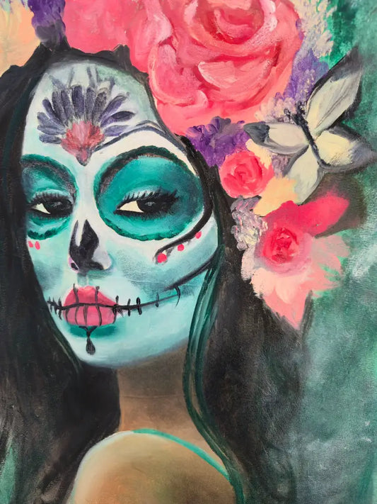 ’The Allure’ 30’’x22’’ Original mixed media oil painting on 140lb/300 GSM cotton Paper $75 painting