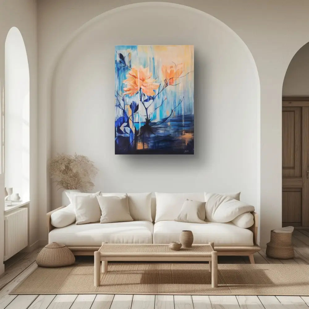 ’The Lonely Blossom’ Original Mixed Media Oil Painting 44’’x 33’’x 1.5’’ Gallery wrapped canvas $1000 painting