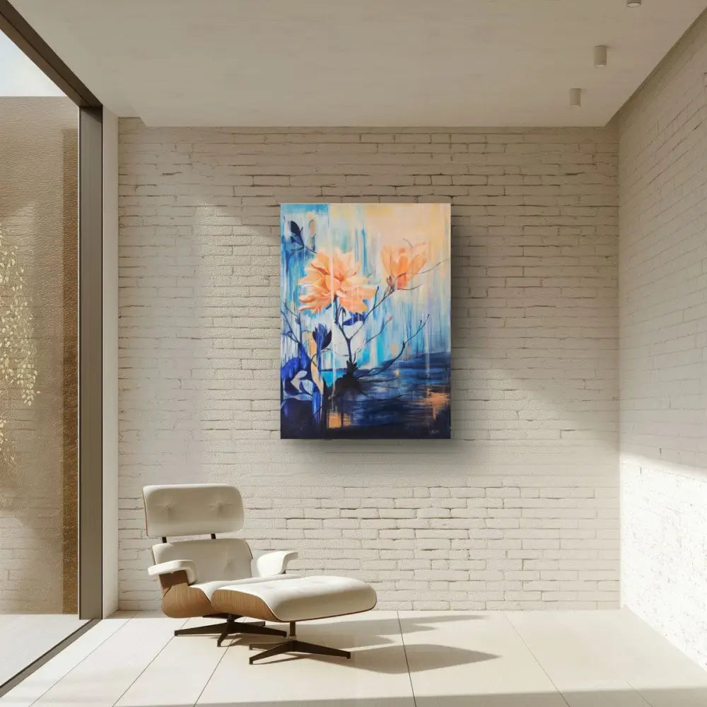 ’The Lonely Blossom’ Original Mixed Media Oil Painting 44’’x 33’’x 1.5’’ Gallery wrapped canvas $1000 painting