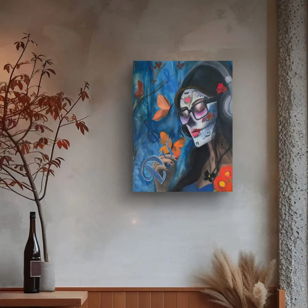 ’The Song that Reminds Me’ Original Mixed media oil painting. 20’’x16’’x1.5’’ $65 painting