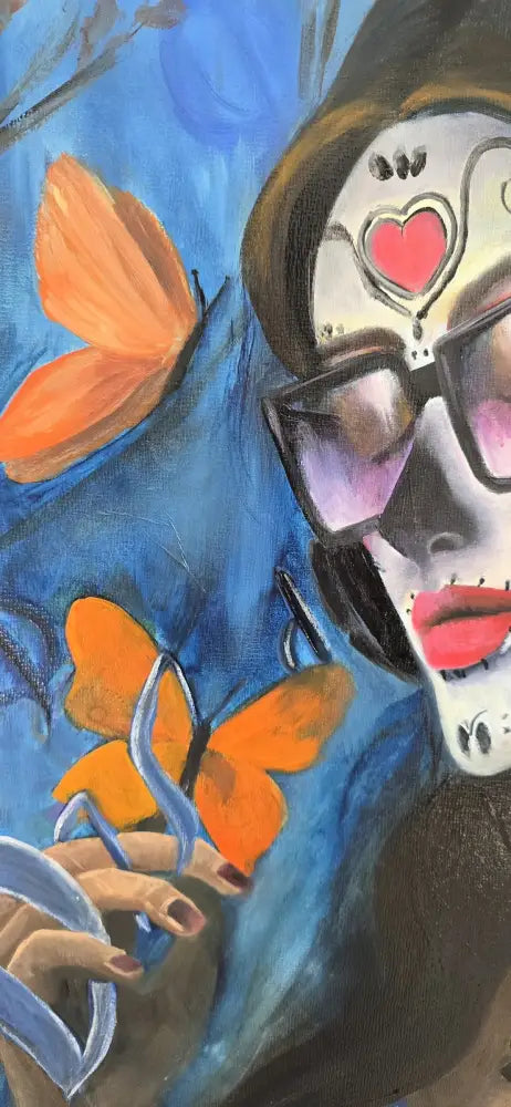 ’The Song that Reminds Me’ Original Mixed media oil painting. 20’’x16’’x1.5’’ $65 painting