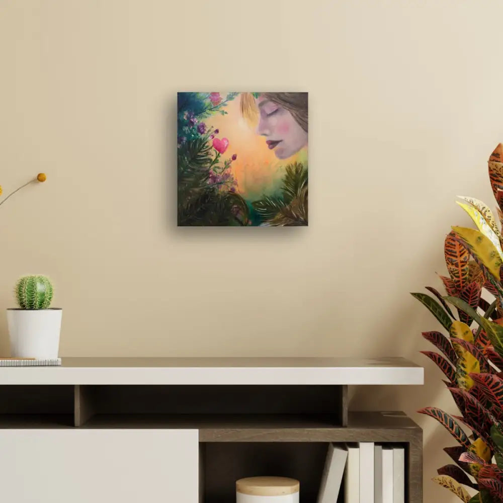 ’Watching My Heart Grow’ Original mixed media oil painting 12’’x12’’x1.5’’ $35 painting