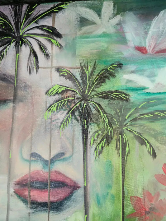 ’Whispering Dreams’ Original mixed media oil painting. 12’’x12’’x1.5’’ $35 painting