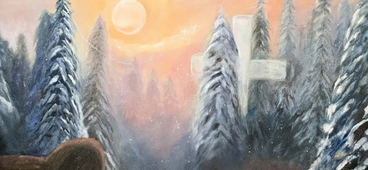 ’Winter’s Grace’ Original Mixed Media Oil Painting. 20’’x24’’x1.5’’ $650 painting