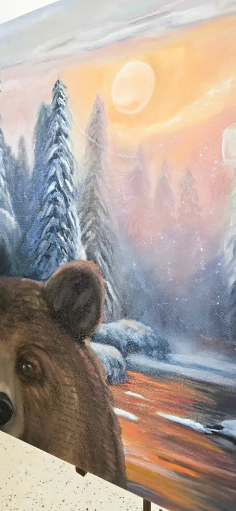 ’Winter’s Grace’ Original Mixed Media Oil Painting. 20’’x24’’x1.5’’ $650 painting